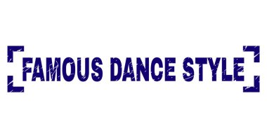 Grunge ünlü dans stili damga mühür köşeler arasında dokulu