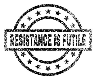 Grunge dokulu direniş beyhude damga mühür