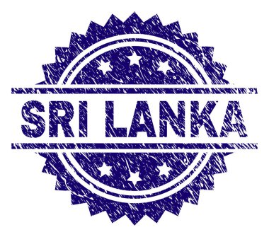 Grunge Sri Lanka damga mühür dokulu