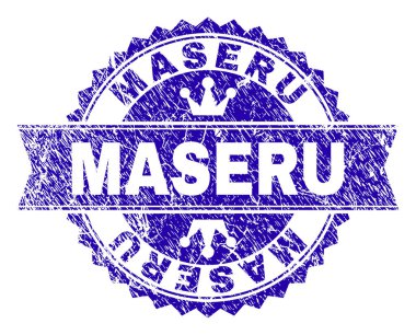 Dokulu Maseru damga mühür kurdele ile çizik