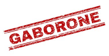 Dokulu Gaborone damga mühür çizik