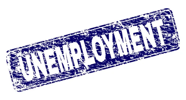 Grunge Arbeitslosigkeit gerahmt Rechteck Stempel — Stockvektor