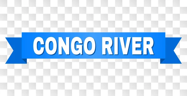 Μπλε ταινία με λεζάντα ποταμό Κονγκό — Διανυσματικό Αρχείο