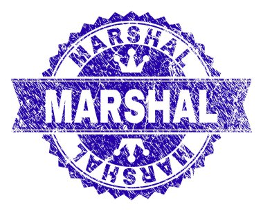 Kurdeleli Grunge Dokulu Mareşal Damga Mührü