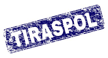 Yuvarlatılmış dikdörtgen damga grunge Tiraspol çerçeveli