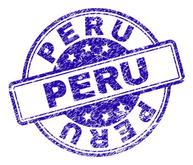 Dokulu Peru damga mühür çizik