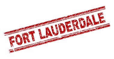 Dokulu Fort Lauderdale damga mühür çizik