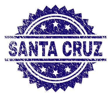 Grunge Santa Cruz damga mühür dokulu