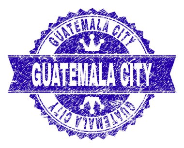 Grunge Guatemala City damga mühür kurdele ile dokulu