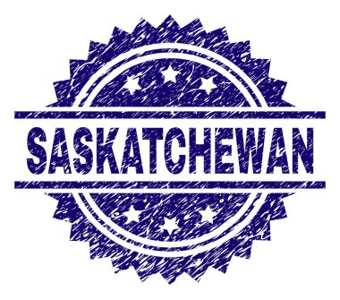 Dokulu Saskatchewan damga mühür çizik