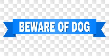 Köpek başlık dikkat edin ile mavi şerit