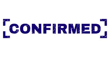 Dokulu teyit edilen damga mühür köşeler arasında çizik