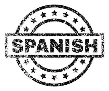 Dokulu grunge İspanyol damga mühür