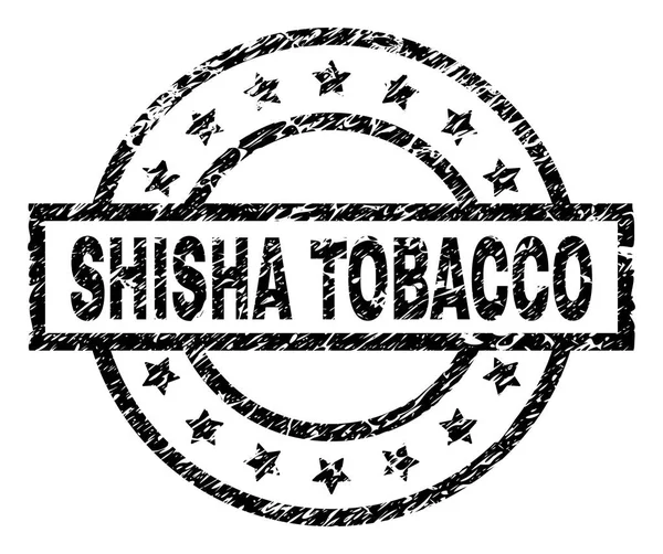 Sello de sello de tabaco con textura rayada SHISHA — Vector de stock