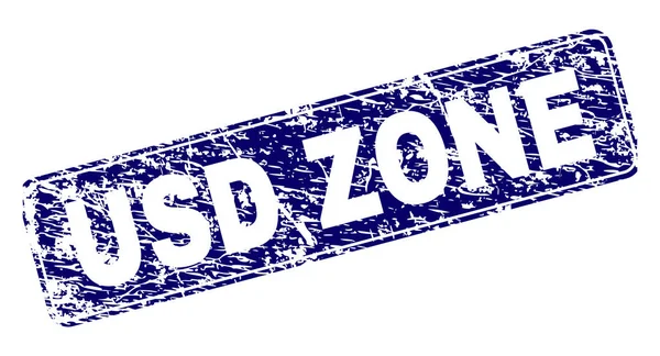 Grunge USD ZONE Sello de rectángulo redondeado enmarcado — Vector de stock