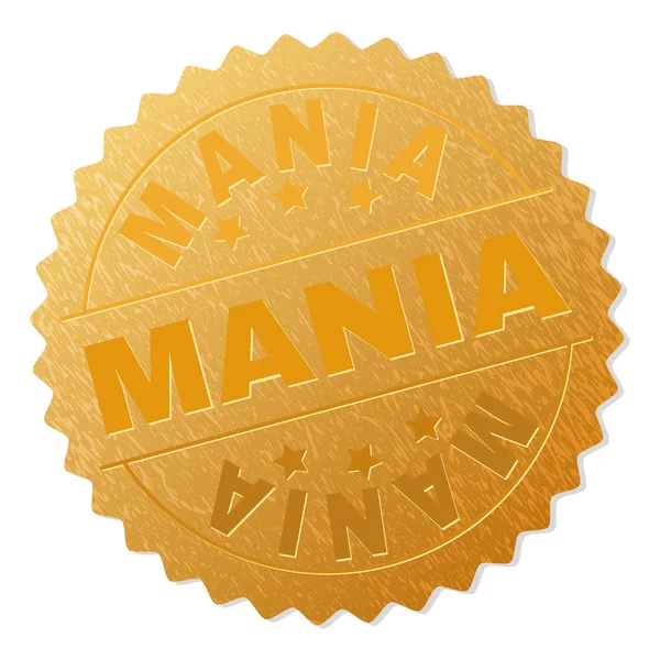 Gold MANIA Award Stamp — Stockvector