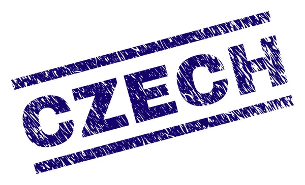 Grunge szerkezetű Cseh pecsétbélyeg — Stock Vector