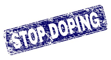 Grunge Stop Doping yuvarlatılmış dikdörtgen damga çerçeveli