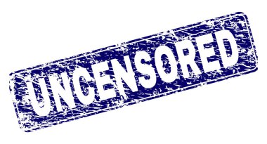 Yuvarlatılmış dikdörtgen damga grunge sansürsüz çerçeveli