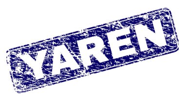 Grunge YAREN Framed Rounded Rectangle Stamp