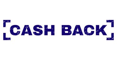 Grunge Textured CASH BACK Stamp Seal Inside Corners