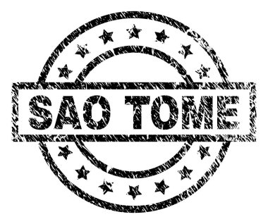 Dokulu Sao Tome damga mühür çizik