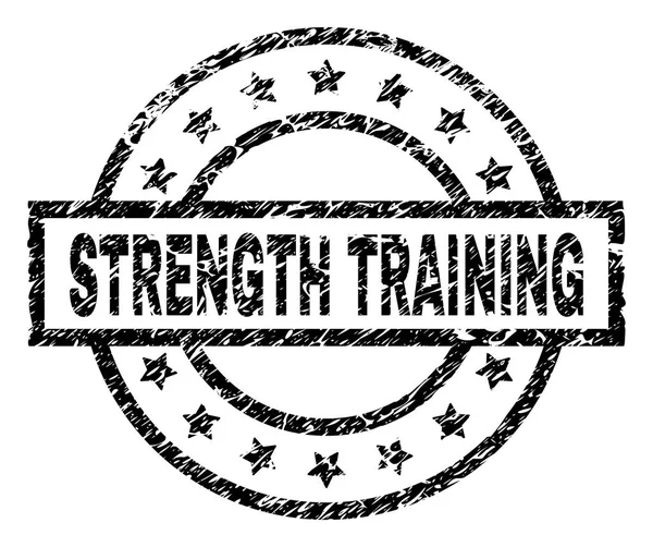 Грандж текстурований STRENGTH TraINING штамп ущільнення — стоковий вектор