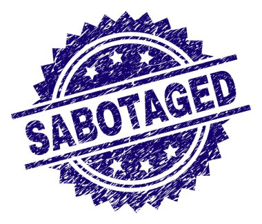 Dokulu bozulmuş damga mühür çizik