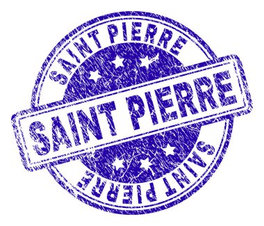 Grunge Saint Pierre damga mühür dokulu