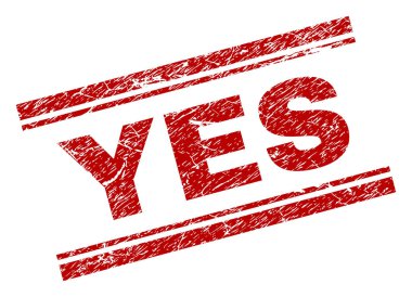 Evet damga mühür grunge dokulu