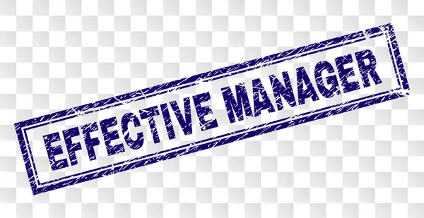 Effektiver Manager-Stempel zerkratzt — Stockvektor