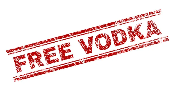 Zerkratzte texturierte Stempelmarke für freien Wodka — Stockvektor