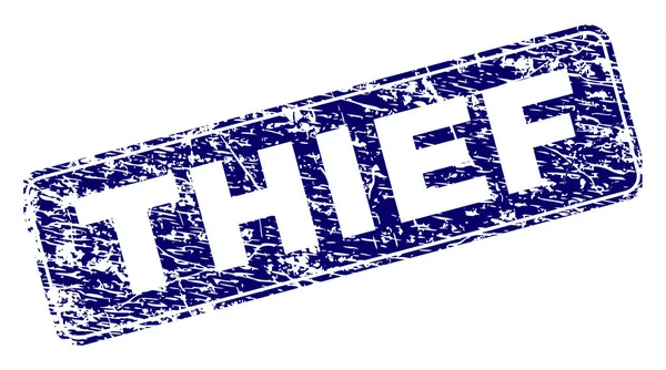 Yuvarlatılmış dikdörtgen damga grunge hırsız çerçeveli