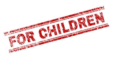 Çocuk damga mühür için dokulu grunge