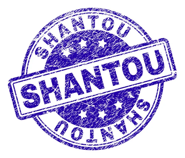 Grunge Textured SHANTOU Stamp Seal — Stock Vector