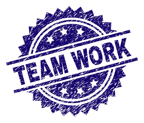 Grunge getextureerde Team werk stempel-zegel — Stockvector