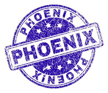 Dokulu Phoenix damga mühür çizik