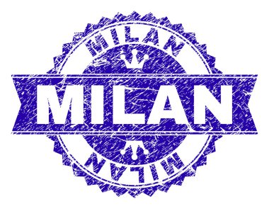 Dokulu Milan damga mühür kurdele ile çizik