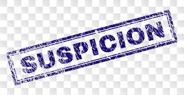 Grunge şüphe dikdörtgen damgası