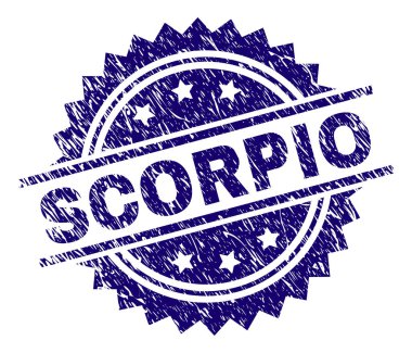 Dokulu akrep damga mühür çizik