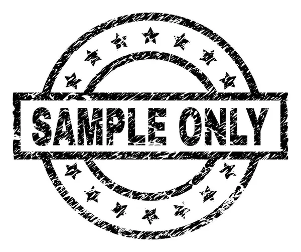 Scratched Textured SAMPLE ONLY Stamp Seal — Stock Vector
