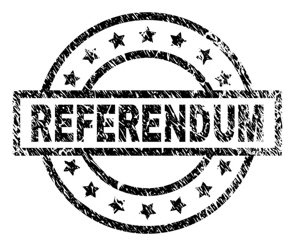 Grunge getextureerde Referendum stempel-zegel — Stockvector