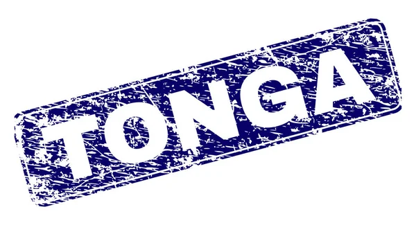 Grunge Tonga Çerçeveli Yuvarlak Dikdörtgen Damga