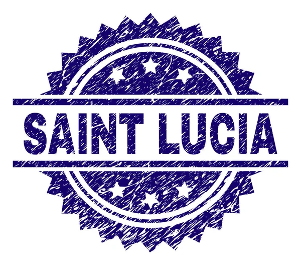 Saint Lucia damga mühür grunge dokulu