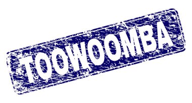 Yuvarlatılmış dikdörtgen damga çizilmiş Toowoomba çerçeveli