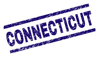 Dokulu Connecticut damga mühür çizik