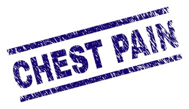 Grunge göğüs ağrısı damga mühür dokulu