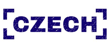 Grunge çek damga mühür köşeler arasında dokulu