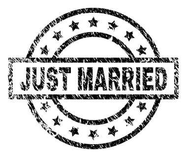 Sadece evli damga mühür grunge dokulu