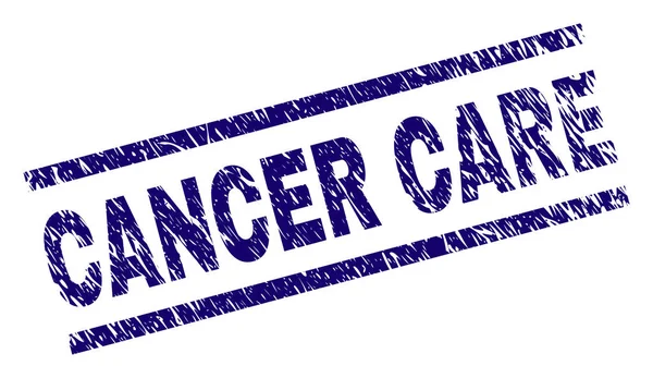 Grunge Textured CANCER CARE Sello de sello — Vector de stock